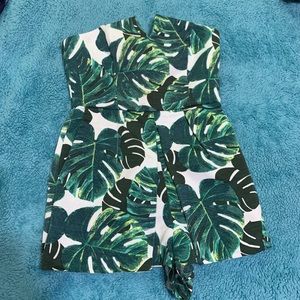 Topshop Leaf Print Romper